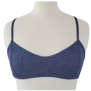 L*Space Nanette Dreamer Denim Crochet Bikini top